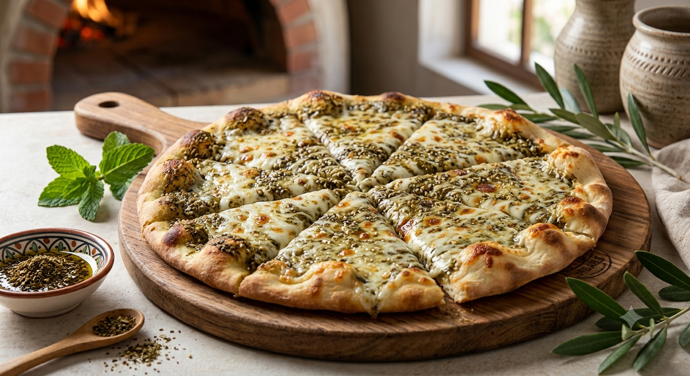 زعتر مع جبنة